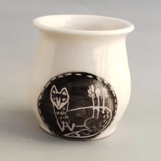 Imagen de Mate de Cerámica Zorrito - Colección Nativas Argentina - Mate de cerámica hecho a mano en torno - Laura Ofelia Cerámica